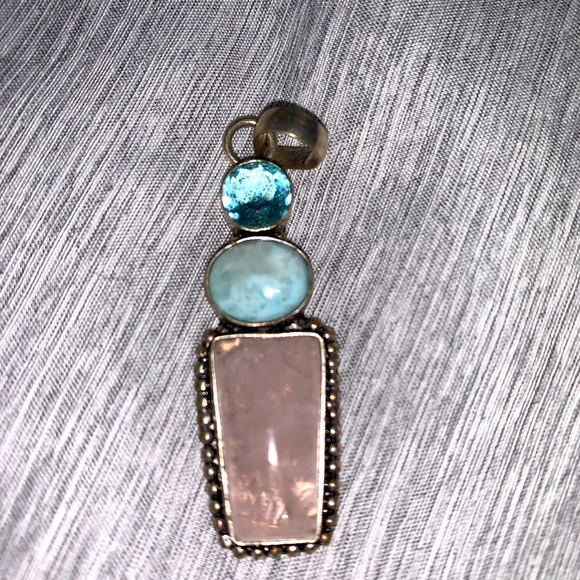 Stirling Silver Gem Pendant - Picture 1 of 3